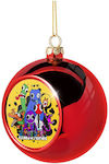 Hängendes Ornament Regenbogen Kunststoff Rot 8cm