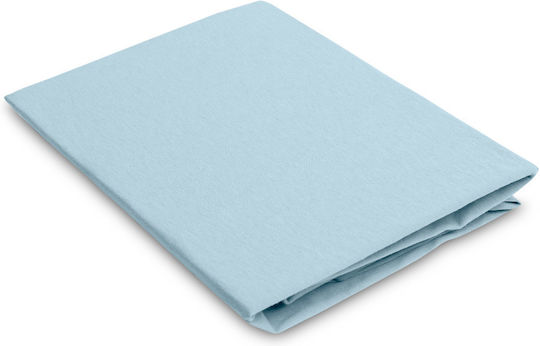 Sensillo Baby Sheet Crib Cotton Fitted Light Blue 40x90cm