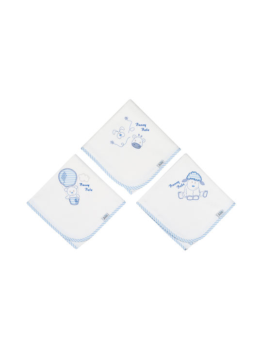 Bunny Bebe Pique Changing Pad Sky Blue Light Bl...