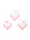 Bunny Bebe Scutec Piqué White / Pink Roz 90x90εκ.