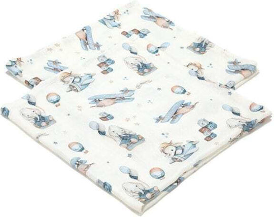 La Millou Bamboo Musselin-Wickeltuch 70x70cm.