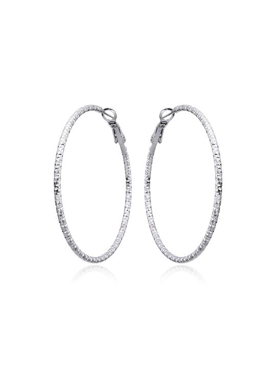 One Earrings Hoops made of Steel