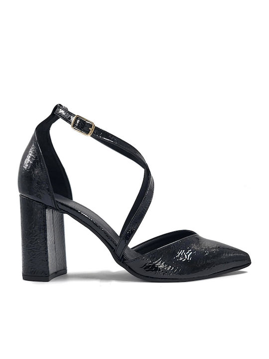 Pumps mit Riemchen Schwarz