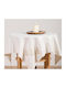 Nef-Nef Homeware Christmas Tablecloth Fabric Gold L100xW100cm.