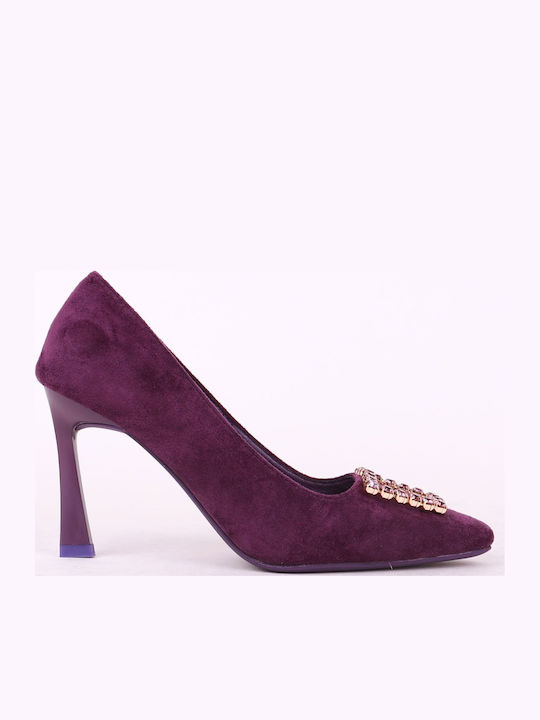 Ideal Shoes Γόβες Μωβ
