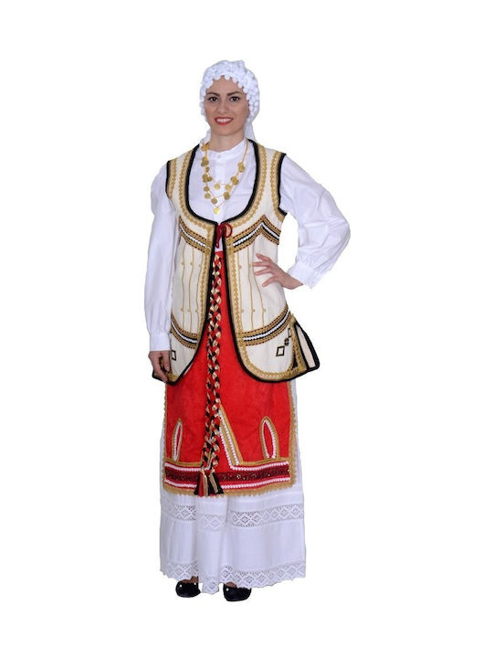 Traditional Costume Ρούμελης with 2 Rows Necklace