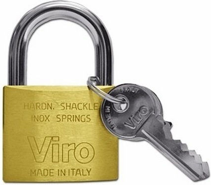 Viro Steel Padlock Brass with Key 30mm 1pcs