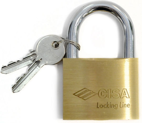 Cisa Padlock Brass with Key 20mm 1pcs
