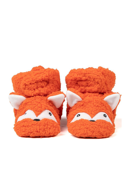 Cozy Sole Βρεφικά Παντοφλάκια Αγκαλιάς Πορτοκαλί