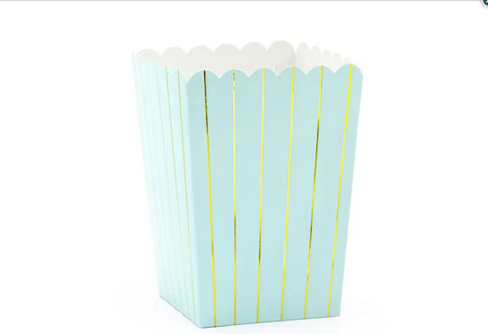 PartyDeco Σετ 6 Χάρτινα Κουτιά Popcorn 7x7x12.5εκ.