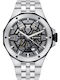Edox Delfin Mecano Ανδρικό Ρολόι 43mm Αυτόματο με Ασημί Μεταλλικό Μπρασελέ