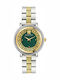 Versace Versace Womens Watch 35mm Battery Stainless Steel Bracelet Gold/Green