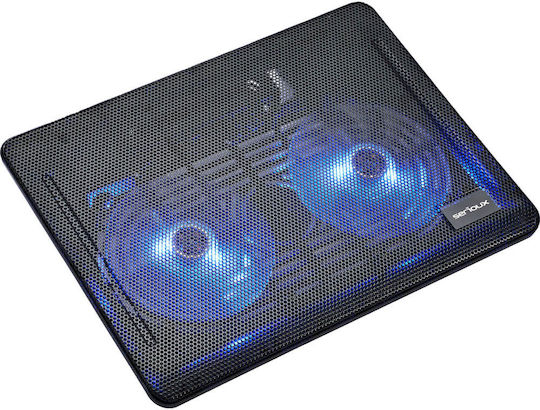Serioux Cooling Pad για Laptop έως 15.6" με 2 Ανεμιστήρες και Φωτισμό (SRXNCP007)