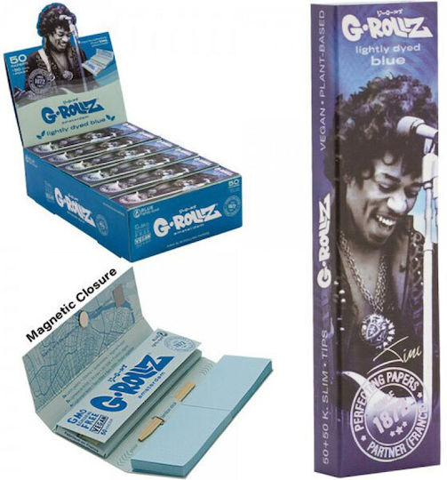 G-Rollz Zigarettenpapier Schlank King Size mit Kegelspitzen 50 Blätter 1Stück
