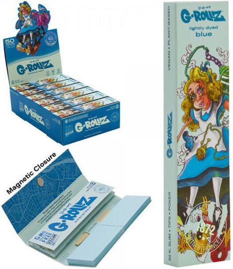G-Rollz Zigarettenpapier Schlank King Size mit Kegelspitzen 50 Blätter 1Stück