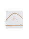 Bimbidreams Baby Bath Towel Hooded Cottage Liveloula White 100x100cm
