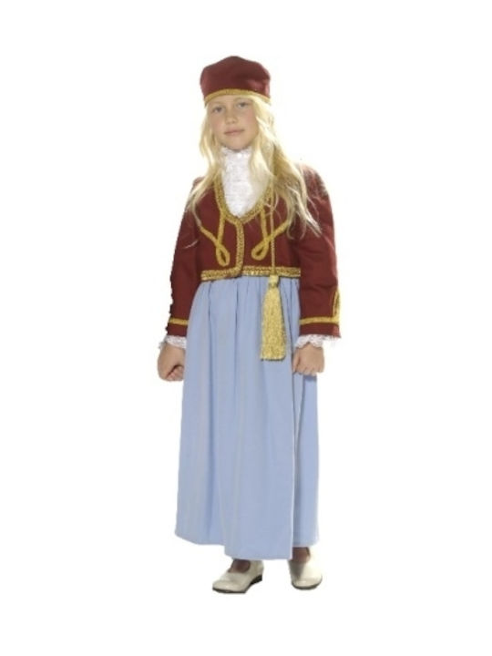 Traditional Kids Costume Amalia with Porphyra with 2 Rows Necklace