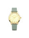 Bergson Watch Automatic with Green Metal Bracelet