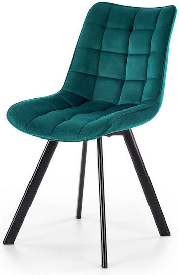 K332 Καρέκλα Τραπεζαρίας Βελούδινη Turquoise 46x61x84εκ.