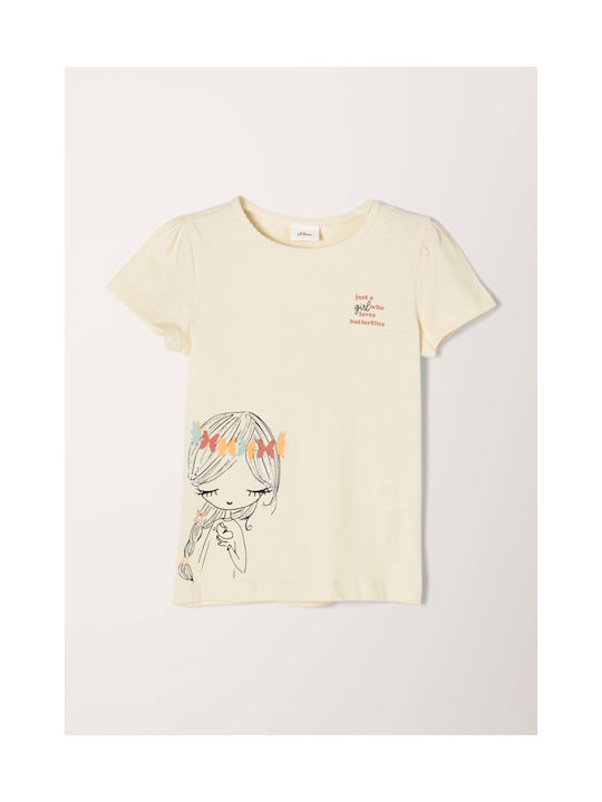 S.Oliver Kinder-T-Shirt Ecru