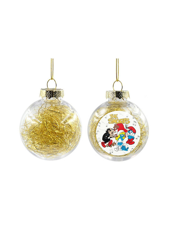 Christmas Plastic Ball Ornament Transparent 8cm