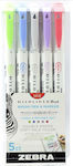 Zebra Design Markers Cool & Refined Set 5pcs