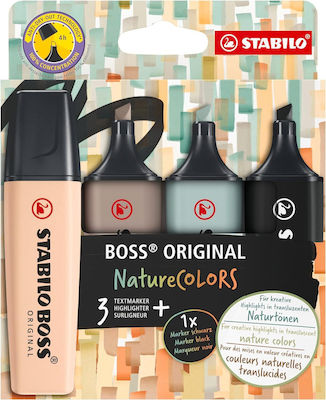 Stabilo Boss Textmarker Nature - No color reference. 4Stück