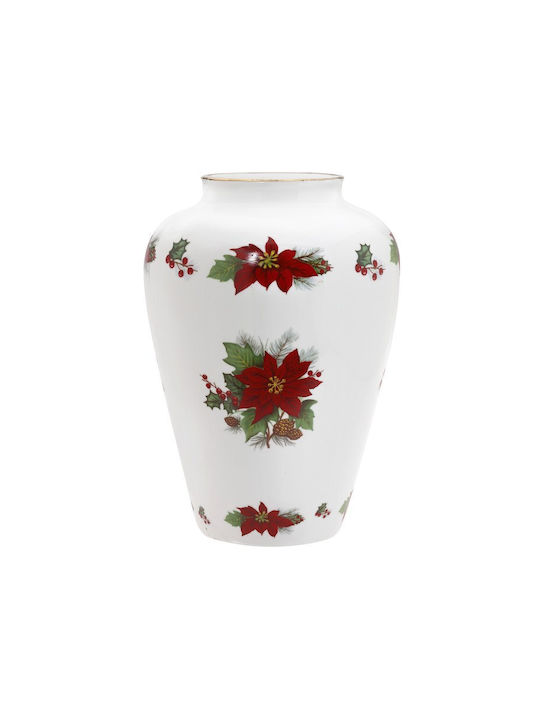 Cryspo Trio Christmas Vase Porcelain White Heig...