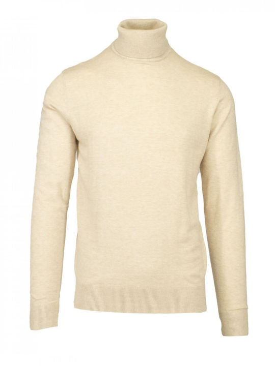 Explorer Men's Long Sleeve Sweater Turtleneck Ecru