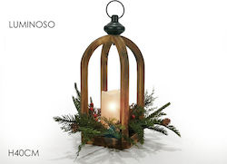 ArteLibre Christmas Wood Brown Lantern