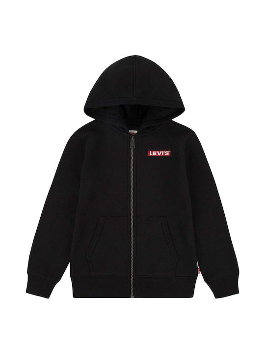 Levi's Kinder-Sweatjacke mit Kapuze Schwarz