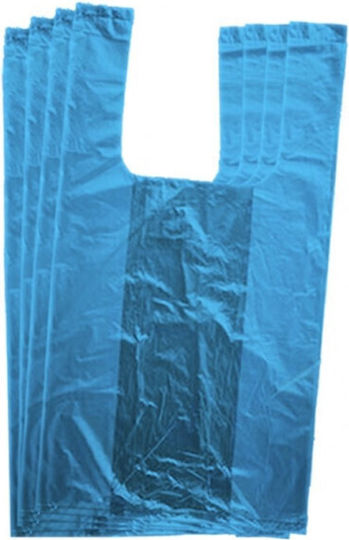 Plastiktüte für Verpackungen Hemdchen-Typ 35cm Blau Β`