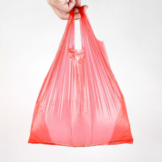 Pungi de Plastic pentru Ambalare Tip Maieu Roșii 2300buc Hârtie plastifiată