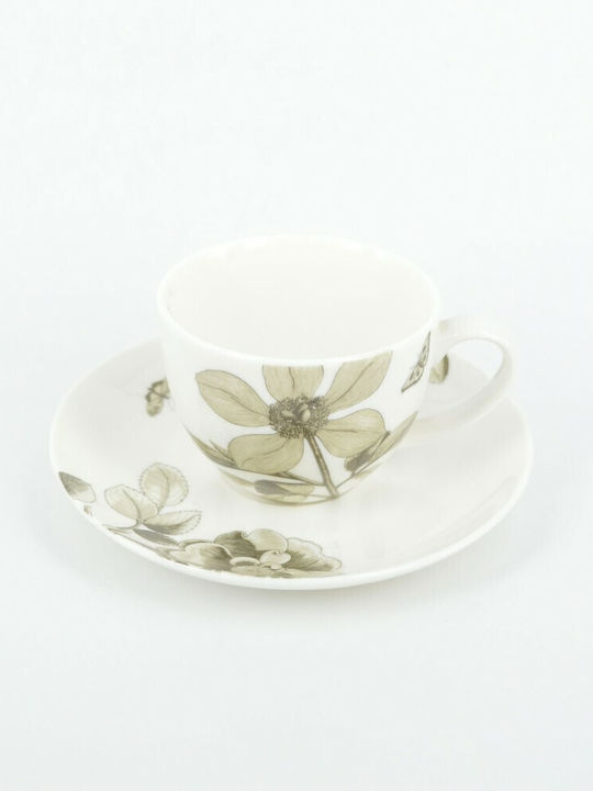 Lampiris Interiors Porcelain Tea Cup Set White