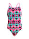 Funkita Square Stare Детски Бански Една част Розов