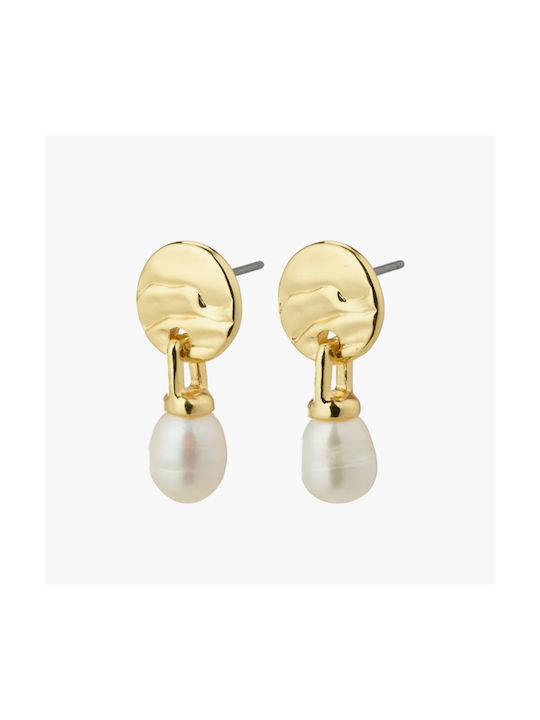 Pilgrim Earrings Gold Plated with Pearls