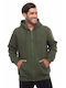 Khaki Hoodie Cardigan