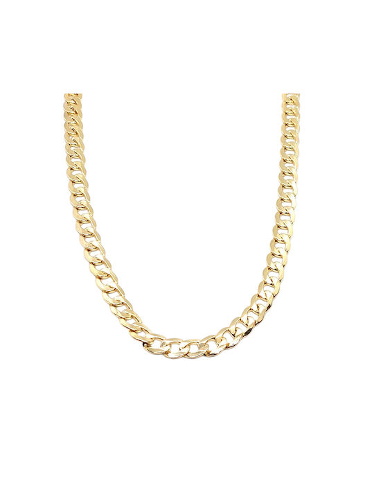 Rubini Goldene Kette Nacken 14K Breite mit einer Dicke von 8mm und einer Länge von 60cm