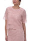 True Decadence Women's Blouse Short Sleeve Pink