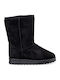 Women's Ankle Boots with Fur Black