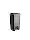 Viomes Plastic Waste Bin with Pedal Black 40lt