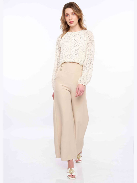 E-shopping Avenue Damen Stoff Hose Beige