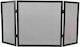 Frans Metallic Fireplace Screen with 3 Panels 90x50cm Black