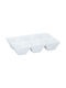 Atmosphera Ceramic Dessert Divided Serving Plate with 6 Slots White 16x24x4.5cm