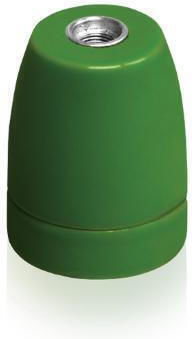 Lineme Power Socket with Socket E27 in Green color Set 1pcs 15-00150-13