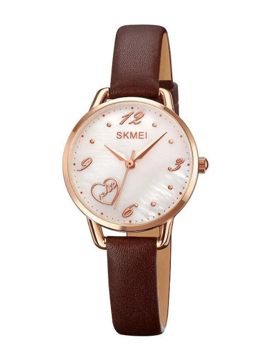 Skmei Γυναικείο Ρολόι 28.2mm Μπαταρίας με Δερμά...