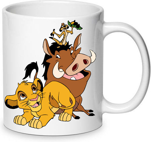 Timon Κούπα Κεραμική Λευκή 330ml