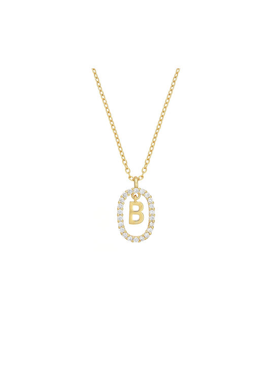 Necklace Monogram from Gold Plated Silver