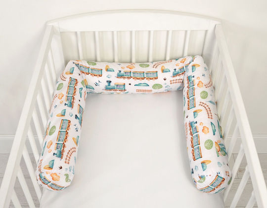 Bobono Crib Bumpers Snake Inside Turquoise 13x160cm