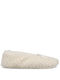 Closed Women's Slippers with Beige Fur